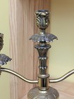Vintage Ornate Gold Color 3 Arm Metal Candleholder Candelabra -22" H — photo 10