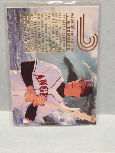 1993 Flair - Wave of the Future Jim Edmonds #4 (RC) - Picture 2 of 2