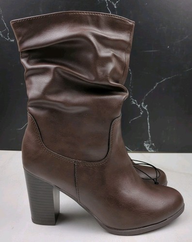 Style & Co. Saraa Slouch Block Heel Mid-Calf Boots, Chocolate Smooth, sz 7M - Picture 8 of 13
