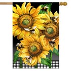 Briarwood Lane Buzzing Sunflowers House Flag