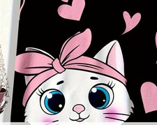 girls sleep dress cartoon cat size 7-y QUICK SHIP  