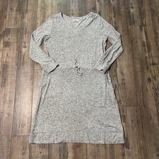 Soft Surrounding Long Sleeve Sweater Dress Drawstring Waist Casual Comfort M