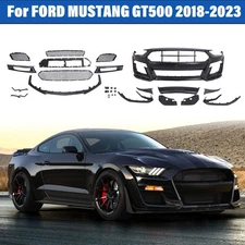 Fits For 2018-2023 Ford Mustang GT500 Style Front Bumper Conversion Kit Complete