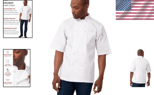 Großer weißer Unisex Kochmantel - ethisch, langlebig & mit einfachen Bewegungsfunktionen - Bild 2 von 6