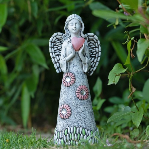 Solar Angel Statue - Garden Sculpture with Resin Decor for Patio, Lawn, Yard,... - Picture 6 of 8
