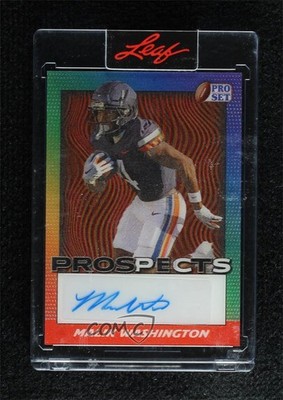2024 Leaf Pro Set Metal Prospects Lenticular Red 7/15 Malik Washington Auto 3hd
