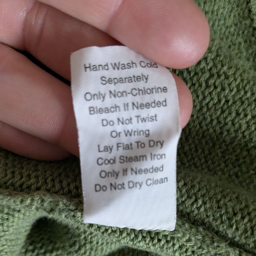 Vintage Y2K Cardigan Sweater L Green 3D Floral Chunky Artsy Eclectic Cottage - Bild 13 von 13