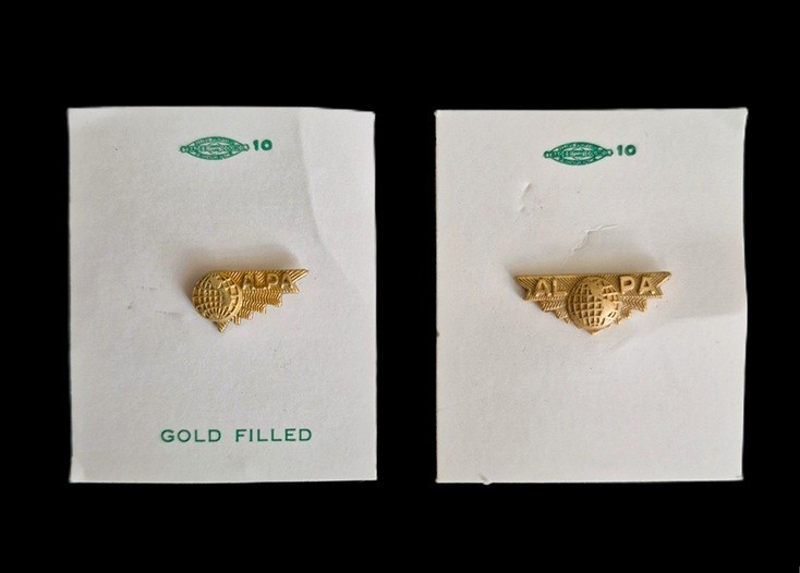 1950s-60s Vintage Air Line Pilot Association ALPA Labor Union Lapel Pin