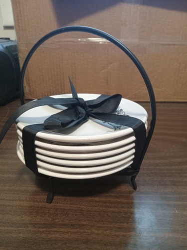 Set Of 6 Room Creative Owl Signature Housewares 6 1/4” Appetizer Plates & Stand - Picture 2 of 4