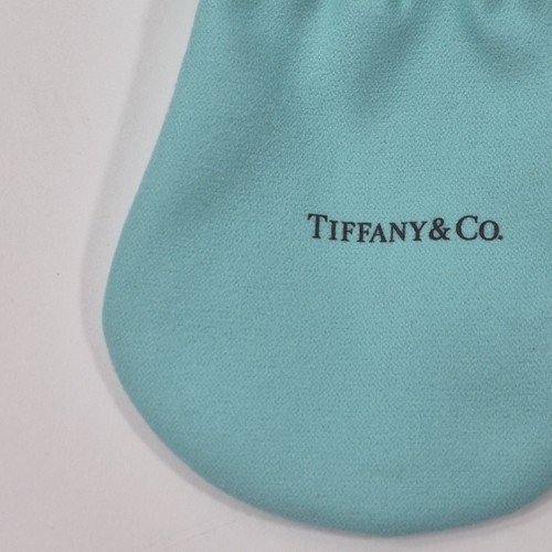 Tiffany & Co. kleiner leerer Beutel 4x3 Zoll blau Kordelzug - Bild 9 von 11