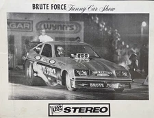 VRHTF NHRA "SUPER RARE VTG 70'S JOHN FORCE "BRUTE FORCE FUNNY CAR SHOW" HAND OUT