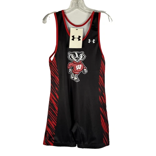 University of Wisconsin Badgers Under Armour Mens Wrestling Singlet Large Sample