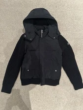 Moose knuckles men’s Maple Hybrid Mixed-Media Bomber Jacket