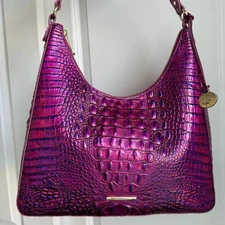 Brahmin Tabitha Shoulder Bag Voltage Violet Melbourne Leather