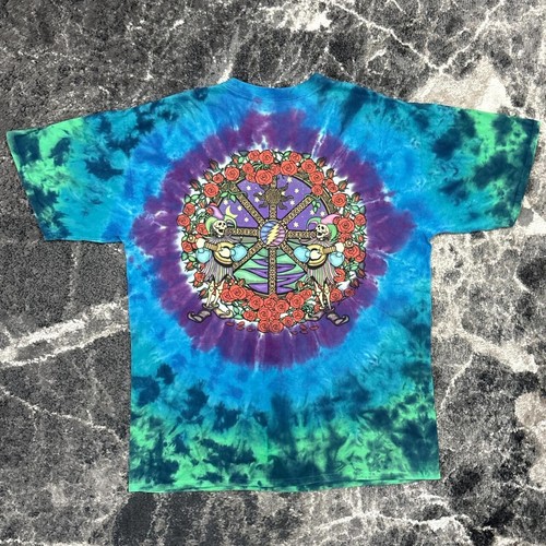 Vintage Grateful Dead Shirt Mens XL Liquid Blue Tie Dye Garcia Bear Jester Space - Picture 2 of 6