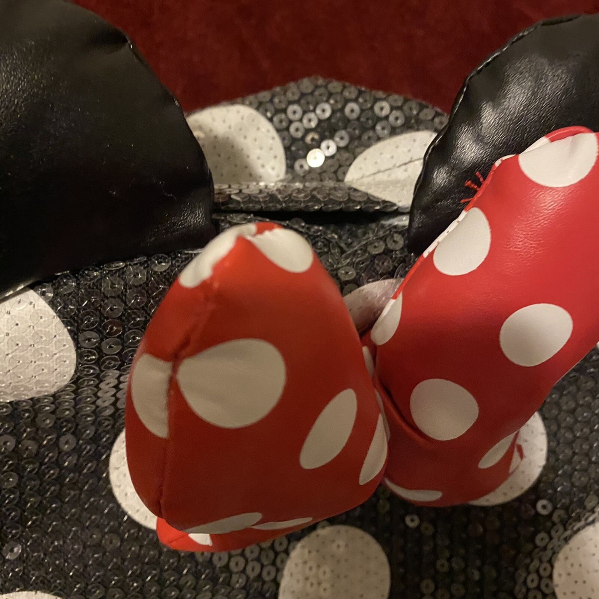 Minnie Mouse Backpack Disney Parks Sequin Sparkle Polka Dot  display picture 2