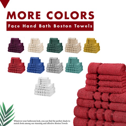 8 Piece Towel Hotel Quality 100% Egyptian Cotton Face Hand Bath Towel Bale Set - Picture 94 of 101