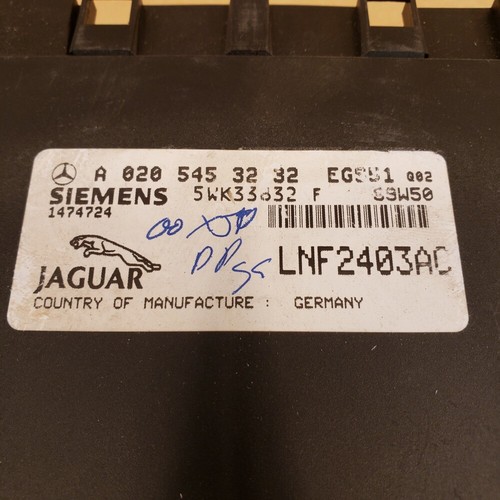00-02 Jaguar XJ8 XJR XK8 XKR Transmission Control Module Siemens LNF2403AC - Picture 2 of 10