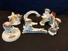 Dreamsicles Lot (5) Ceramic Figurines Cast Art Kristin Haynes Rainbow Star Theme