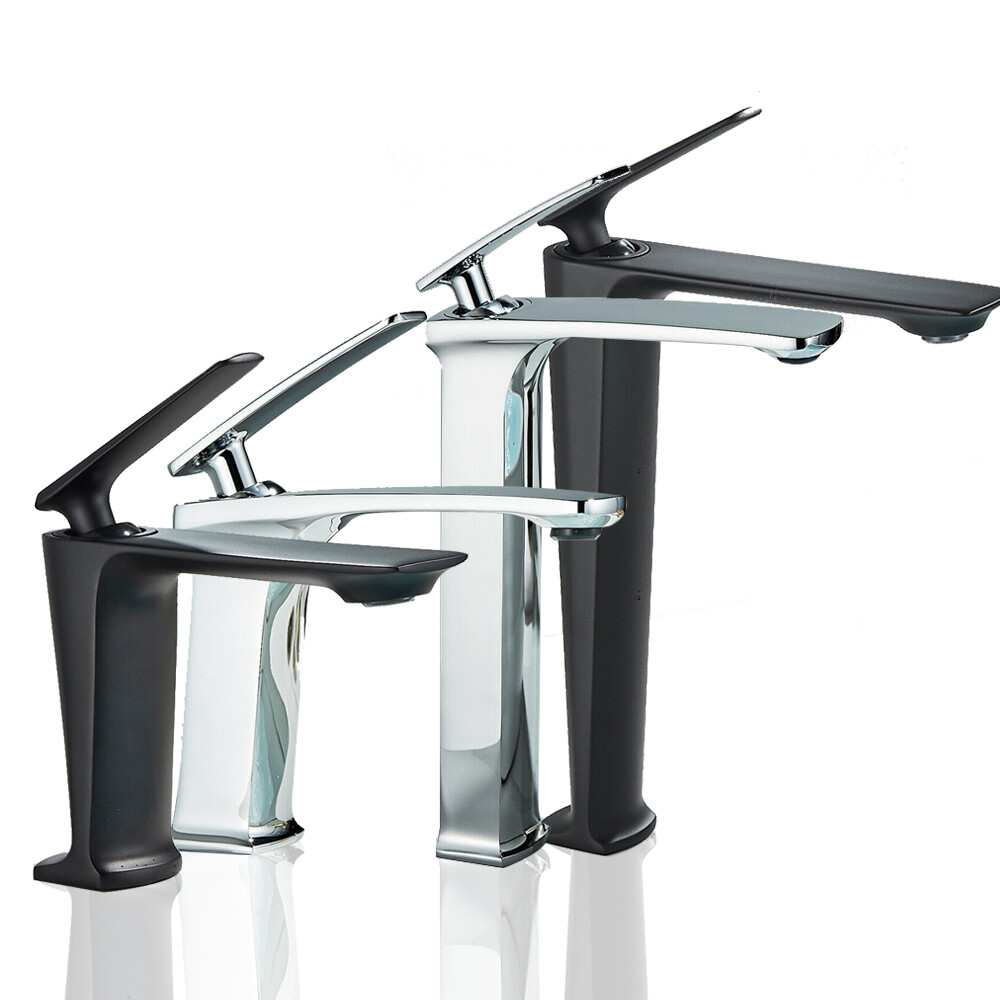 Grifo Lavabo de Baño con Mango de Latón Mezclador de Lavabo Frío...