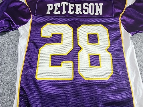 Minnesota Vikings Jersey Peterson #28 Medium Reebok NFL Equipment - Picture 12 of 13