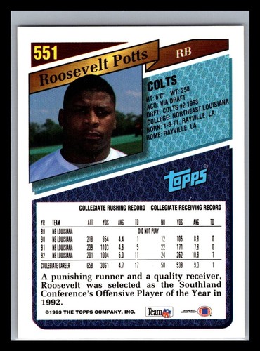 1993 Topps Football # 441 - 660 - Pick Your Card! - Picture 222 of 440