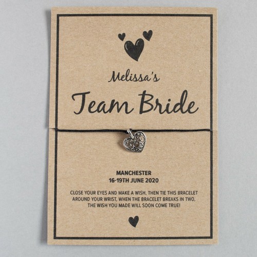 PERSONALISED Hen Party Wish Bracelet Card | Party Bag Filler Favour | Hen Party - Picture 8 of 18