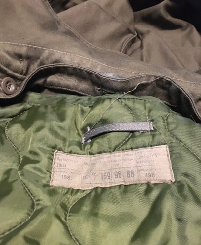 Vintage European Serbian Fish Tail Olive Green OG Army Field Parka Jacket Large - Picture 7 of 10