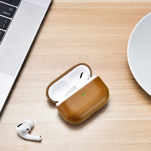 Airpod Pro Case Genuine Leather Portable Protective Support Wireless Charging - Picture 6 of 6
