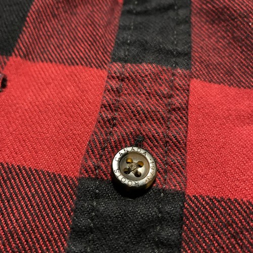 Roots Canada Shirt Mens XL Buffalo Plaid Flannel Corduroy Elbow Patch Lumberjack - Picture 7 of 12