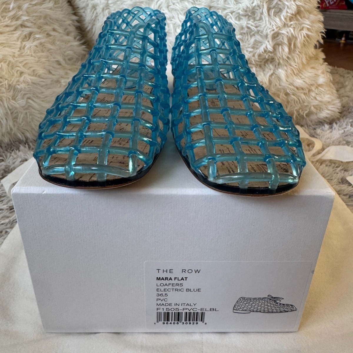 The Row Mara Flat Loafers Electric Blue Sz 36.5 EU / 6.5 US