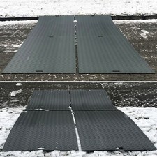 10 St&uuml;ck Fahrplatten je 10 Tonnen LDPE Baustelle Bodenmatten Schwerlast Fahrwege