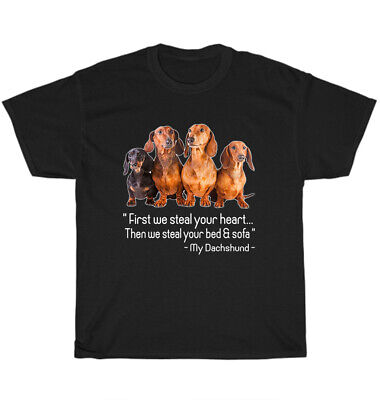 Dachshund Tshirt - First We Steal Your Heart Dachshund Tshirt - First We Steal Your Heart