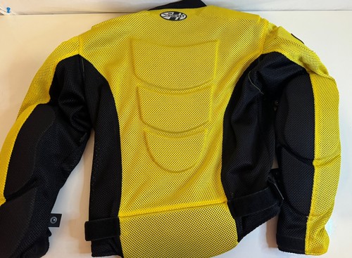 Joe Rocket Motorcycle Ballistic Jacket Armor Mens Size XS Yellow Black Mesh Zip - Picture 2 of 9