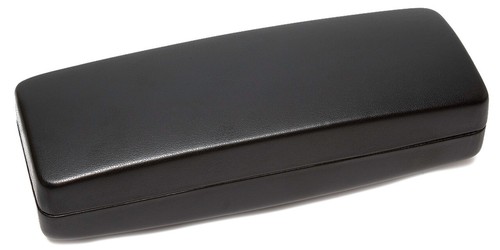 Extra Wide Glasses Case For Men, Large Eyeglass Case In Matte Black Syn. Leather - Picture 4 of 4