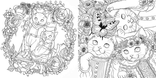 Nelco Neco Coloring Book Four Seasons The Story of a Cute Cat - Picture 5 of 7