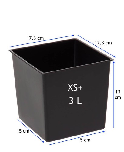 Blumenkübel Blumentopf Beton Optik Eckig Hoch mit Einsatz 10 Größen ( Grau ) - Bild 10 von 28