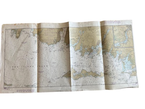 Vintage Nautical Chart 116-Sc Tr. Long Island Sound. Watch Hill to New Haven - Picture 4 of 4