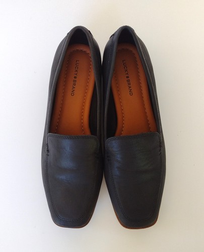 Zapatos mocasines Lucky Brand para mujer Laurien de cuero negro talla 8,5 M - Imagen 2 de 4