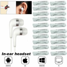 20PCS In-Ear Headset Earphone Headphone Earbud Mic For Cell Phone PC 3.5mm Jack