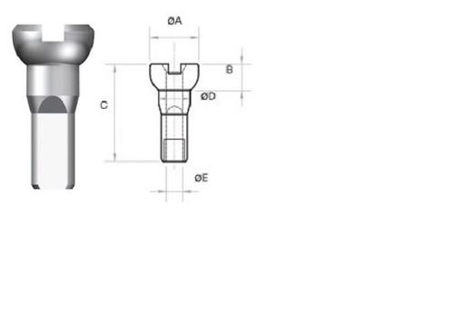 12g (2,6mm) Messing Speichennippel (5mm Abstand) vernickelt 14,5mm lang Ebike - Bild 2 von 2