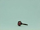 Sterling Mexico Murano Bead Ring Band Sz 7 ~ 1.9 Gram Vintage Silver Mica ABG — photo 2