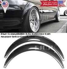 Extensión de llamaradas de guardabarros efecto carbono negro ABS de 2,75" de ancho para Mitsubishi