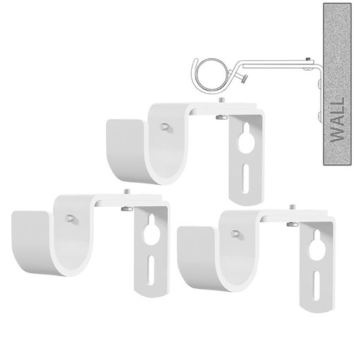 Curtain Pole Rod Extendable Curtain Metal Rod Rail Finial Set 16/19mm Adjustable - Picture 4 of 8