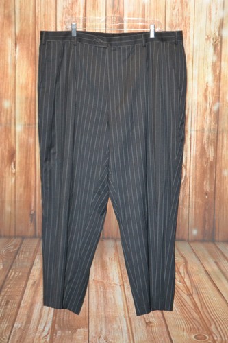 Emanuel Ungaro Men 100% Wool Black Pinstripe Dual Vent Suit Sz 50L Wst 44x27 - Picture 6 of 16