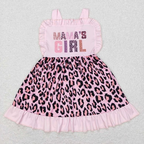 Mama's Girl Sister Summer Clothing Pink Color Leopard Dress&Romper Mother's Day - Picture 3 of 22