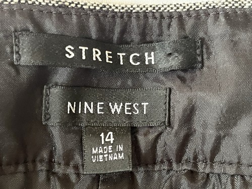 NINE WEST, Stretch, Women's 14 Black White Heather Dress Pants, Wool Blend, NWOT - Picture 8 of 11