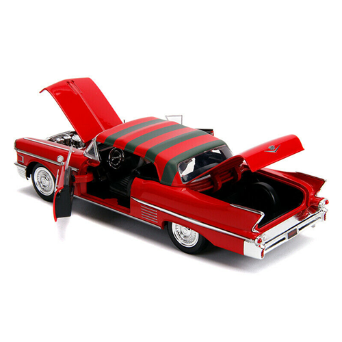 CADILLAC SERIES 62 A NIGHTMARE W/FREDDY KRUEGER FIGURE 1:24 Jada Toys Movie - Foto 3 di 5
