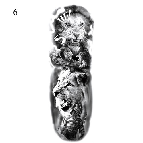 Large Temporary Fake Tattoo Full Sleeve Leg Body Arm Art Waterproof Stickers US - Picture 18 of 27