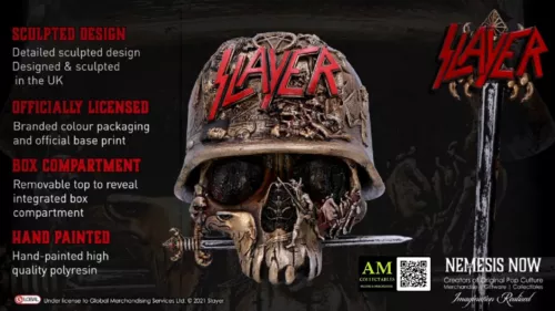 NEMESIS NOW - SLAYER - EAGLE HELMET - STORAGE BOX  HAND PAINTED -  NEU/OVP